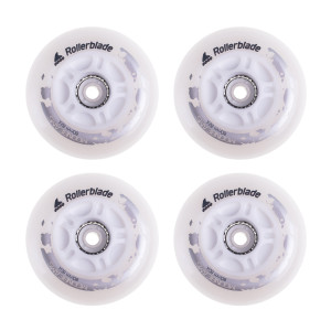 Rollerblade Moonbeams LED 80mm/82a - Białe (4 szt.)
