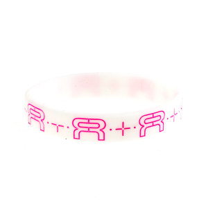 FR Wristband 180mm - Biała Glow/Różowa