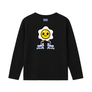 Longsleeve Bumpie Crew Jajko na Rolkach LS - Czarna - 140
