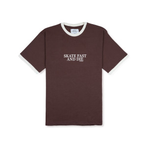 Koszulka Inferno Skate Fast Club Sharp Fit TS Brązowo-Biała - XL
