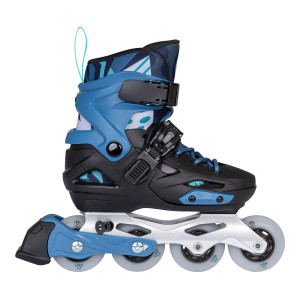 Rolki dla dzieci Playlife Flash - Niebieskie regulowane - 26-29