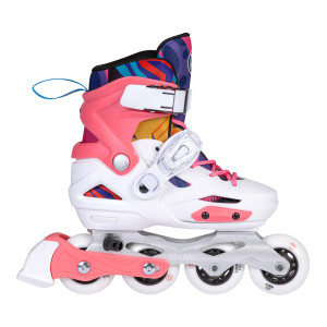 Rolki dla dzieci Playlife Flash - Różowe regulowane - 30-33