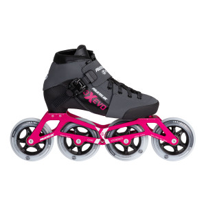 Rolki dla dzieci Powerslide Triple X EVO Kids - Różowe Szybkie - 31-34