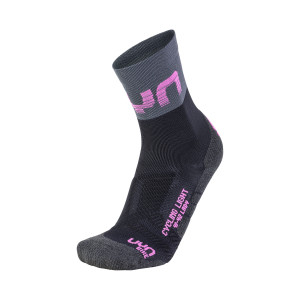 UYN Light Socks Lady - Czarno/Szaro/Rose Violet - 35-36
