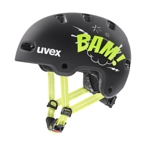 Kask Uvex Kid 4 Style Bam - Czarno-Limonkowy - 55-58