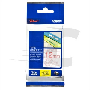 Brother TZe-132 - 12 mm Cinta laminada rojo / transparente (8 m)