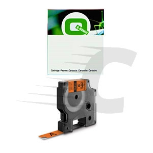 Q-Nomic 18436 (S0718500) IND Rhino cinta vinilo negro sobre naranja 19 mm