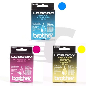 Brother Pack cartuchos LC 800 (cian + magenta + amarillo)