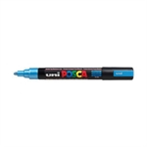Posca Marcador  PC-5M   Ponta Redonda 1,8 mm - 2,5 mm   Azul Metálico