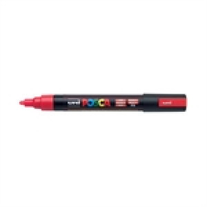 Posca Marcador  PC-5M   Ponta Redonda 1,8 mm - 2,5 mm   Vermelho néon