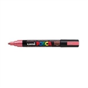 Posca Marcador  PC-5M   Ponta Redonda 1,8 mm - 2,5 mm   Vermelho metálico