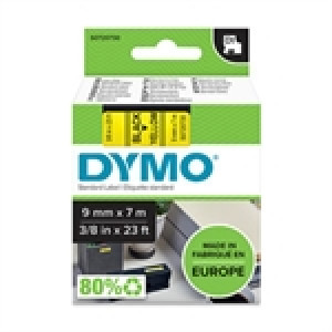 Dymo 40918 fita preto sobre amarelo 9 mm (7m)