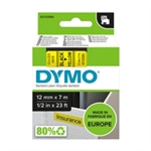 Dymo 45018 12mm x 7m D1 fita preto-amarelo
