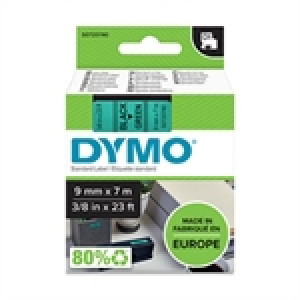 Dymo 40919 fita preto sobre verde 9 mm (7m)