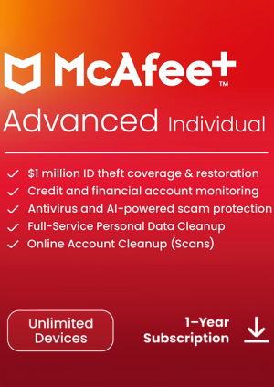 McAfee+ Advanced - Individual Gift Card (PC, Android, Mac, iOS)
