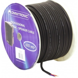 Omnitronic Speaker Cable 2x2.5 50m bk durable højttalerkabel højttaler holdbar
