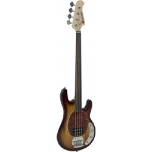Dimavery MM-501 Electric Bass, fretless, tobacco TILBUD NU båndløs tobak