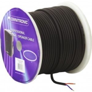Omnitronic Speaker Cable 2x1.5 50m bk durable højttalerkabel højttaler holdbart