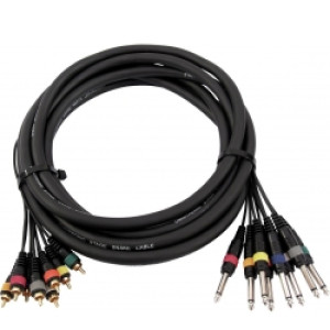 Omnitronic Snake cable 8xRCA/8xJack mono 15m TILBUD NU slange kabel