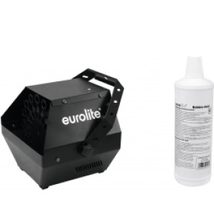 EuroLite Set B-90 Bubble Machine black + Bubble Fluid 1l boblevæske maskine sæt