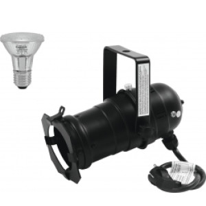 EuroLite Set PAR-20 Spot bk + PAR-20 230V SMD 6W E-27 LED 6500K fåøjepå sæt øje
