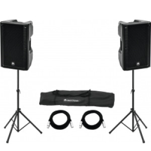 Omnitronic Set 2x XKB-215A + Speaker Stand MOVE MK2 TILBUD NU