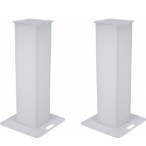 EuroLite 2x Stage Stand 100cm incl. Cover and Bag, white TILBUD NU