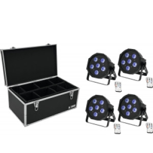 EuroLite Set 4x LED SLS-603 TCL UV Floor + Case TDV-1 TILBUD NU