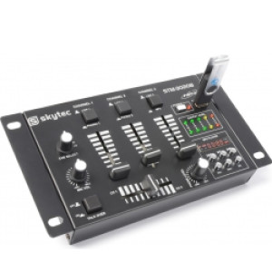 Dj Mixer STM-3020 4-kanals med USB/MP3-afspiller TILBUD NU kanal sort