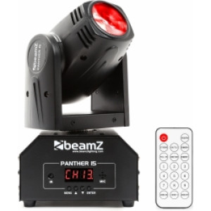 BeamZ Panther 15 - Mini Moving Head Spot / 10W LED RGBW bevægersig flytende sig