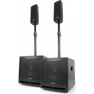 Aktivt lydsystem med Bluetooth VX1000BT / 2 stk. 10" subwoofer højttaler speaker