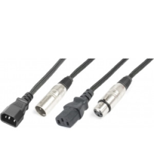 CX09-5 Light Combi Cable IEC M - XLR M / IEC F - XLR F 5m TILBUD NU