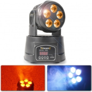 BeamZ MHL90 Mini Moving Head Wash 5x 18W 6-i-1 LEDs bevægersig lysdioder hoved