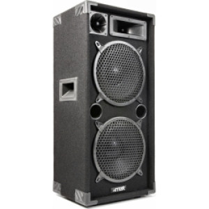 Diskohøjttaler i populært disco-look, 3-vejs med 2x 10" / 1000 højttaler speaker