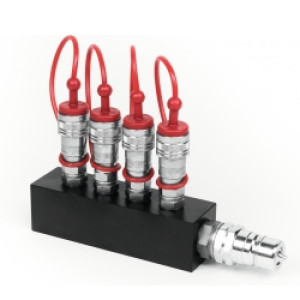 TCM FX CO2 Distribution Block (4x3/8 out to 1x3/8 in) TILBUD NU