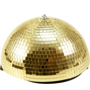 EuroLite Half Mirror Ball 30cm gold motorized TILBUD NU