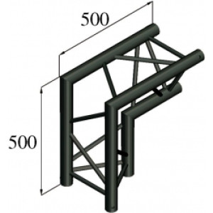 Alutruss TRILOCK S-PAC 25 2-way Corner 90°\\\\/ black TILBUD NU