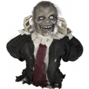 Halloween Dekoration, Animeret Figur med Lys- og Lydeffekter, Zombie Theo, 67cm