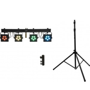 EuroLite Set LED KLS-902 + M-4 Speaker-System Stand TILBUD NU