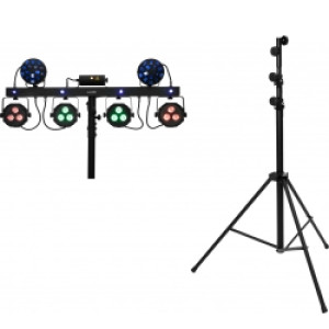 EuroLite Set LED KLS Laser Bar Next FX Light Set + STV-60-WOT EU Steel Stand bla