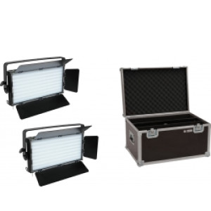 EuroLite Set 2x LED PLL-480 CW/WW Panel + Case TILBUD NU