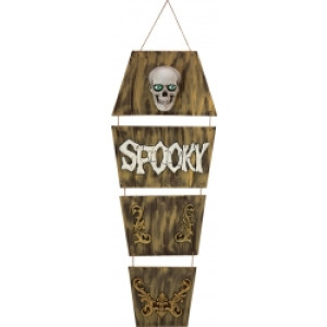 Halloween Dekoration, Figur med Lyseffekter, Spøgelsesligkiste, 150cm TILBUD NU