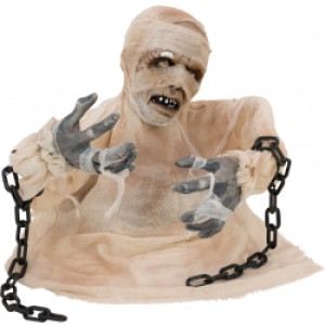 Halloween Dekoration, Animeret Figur med Lys- og Lydeffekter, Mumien af Mørket,