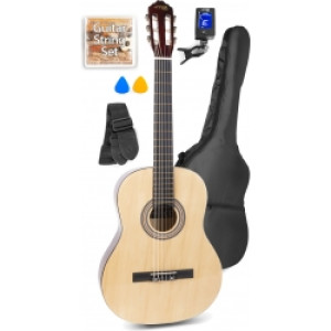 Spansk Guitar Pakke 39" - Voksen-fullsize, Akustisk (fra 12 år) Lys træ / Alt du
