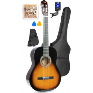 Spansk Guitar Pakke 39" - Voksen-fullsize, Akustisk (fra 12 år) Sunburst / Alt d