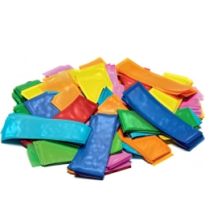 TCM FX Metallic Confetti rectangular 55x18mm, multicolor, 1kg TILBUD NU