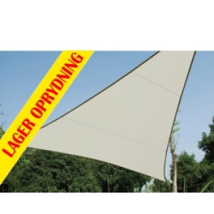 Perel - Trekantet solsejl 3,6 x 3,6 x 3,6m CREMEHVID TILBUD NU
