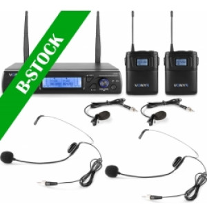 WM62B Wireless Microphone UHF 16Ch with 2 Bodypacks "B-STOCK" TILBUD NU