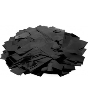 TCM FX Metallic Confetti rectangular 55x18mm, black, 1kg TILBUD NU