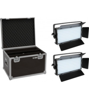 EuroLite Set 2x LED PLL-480 QCL Panel + Case TILBUD NU